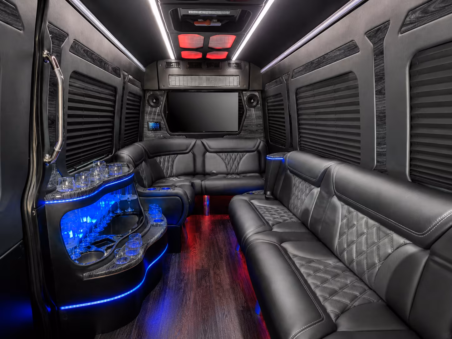 fort lauderdale 20 passenger party bus interior