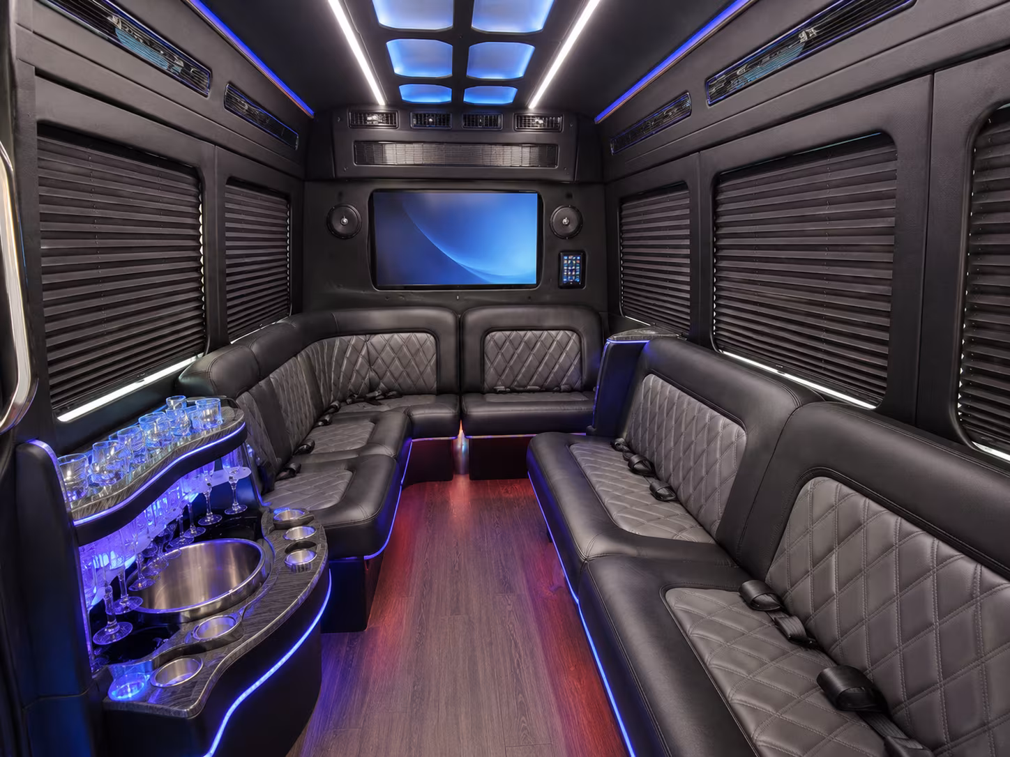 fort lauderdale party bus interior